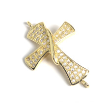 Wholesale Hot Fashion Cross CZ Micro Pave Beads Jewelry Accessory Findings